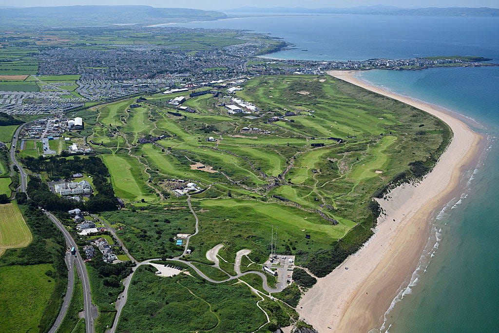 An aerial view of Royal Portrush